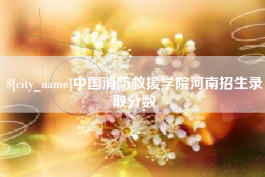 哈尔滨中国消防救援学院河南招生录取分数