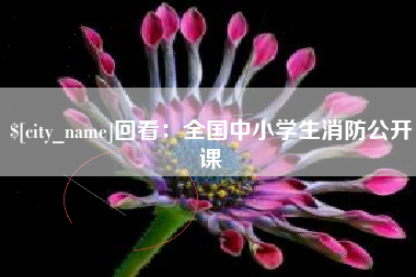 哈尔滨回看：全国中小学生消防公开课