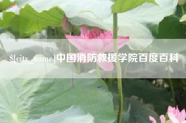 哈尔滨中国消防救援学院百度百科