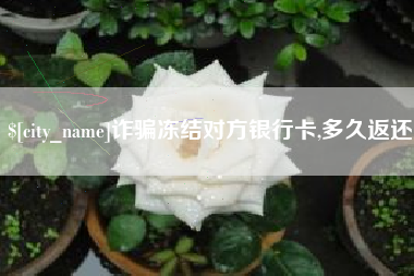 哈尔滨诈骗冻结对方银行卡,多久返还