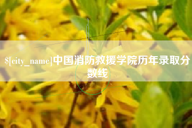 哈尔滨中国消防救援学院历年录取分数线