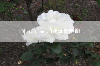 哈尔滨消防证的查询