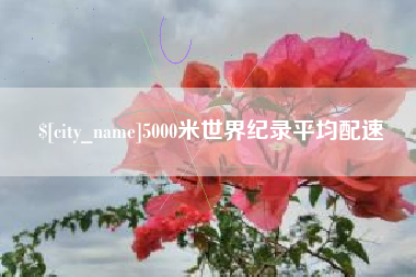 哈尔滨5000米世界纪录平均配速