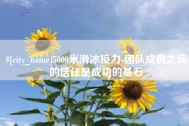 哈尔滨5000米滑冰接力-团队成员之间的信任是成功的基石