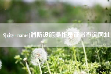 哈尔滨消防设施操作员证书查询网址