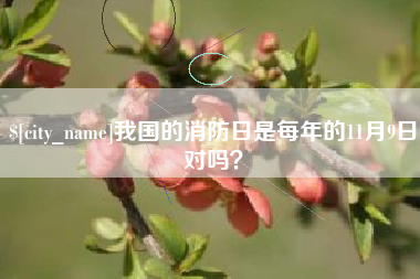 哈尔滨我国的消防日是每年的11月9日对吗？