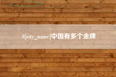 哈尔滨中国有多个金牌