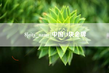 哈尔滨中国19块金牌