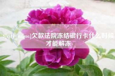 哈尔滨欠款法院冻结银行卡什么时候才能解冻