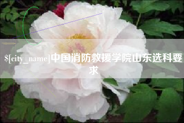 哈尔滨中国消防救援学院山东选科要求