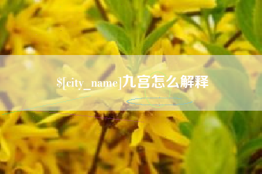 哈尔滨九宫怎么解释