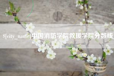 哈尔滨中国消防学院救援学院分数线